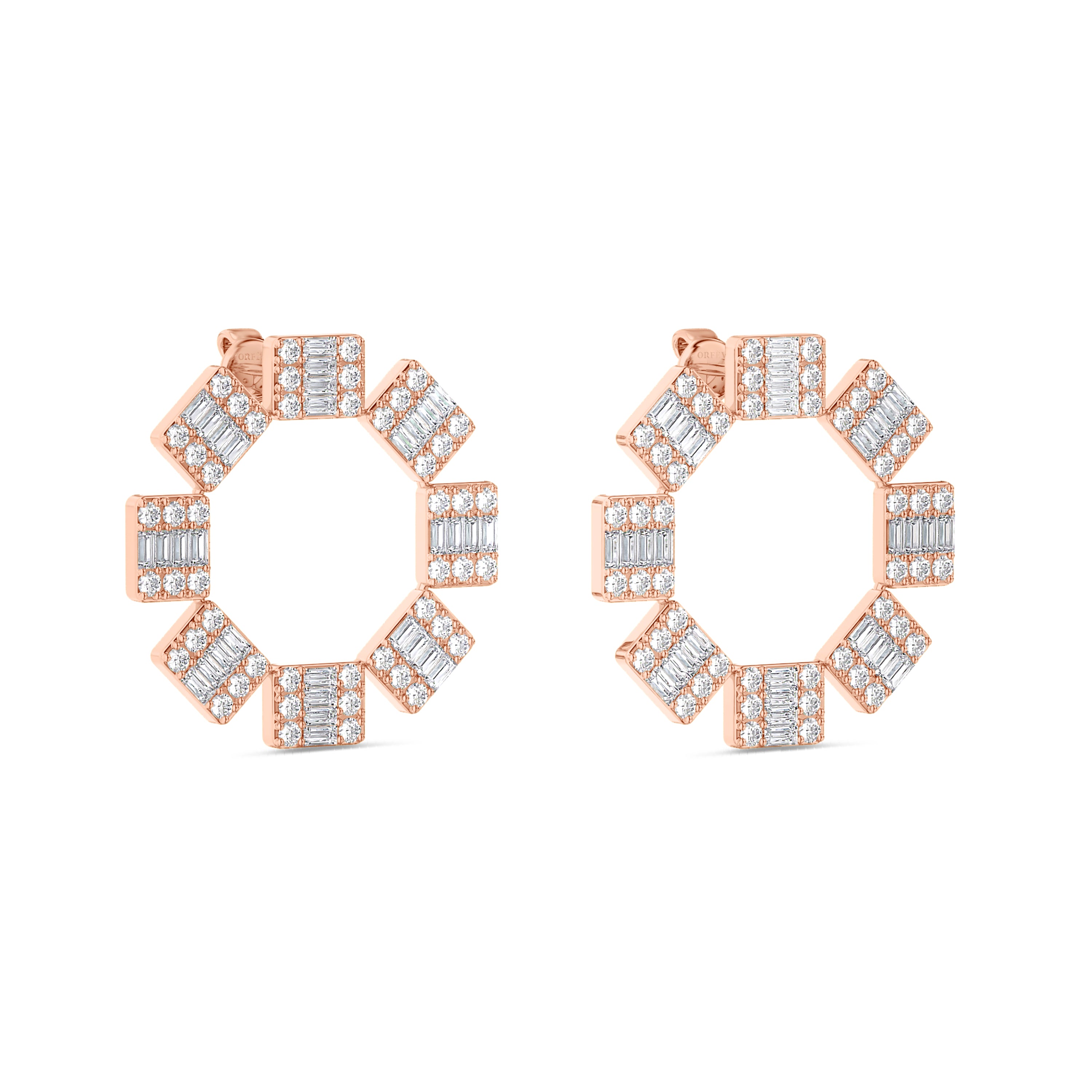 Emerald circlet earrings in 18k gold, 2,24 carat, FG color and SI clarity #gold_rose