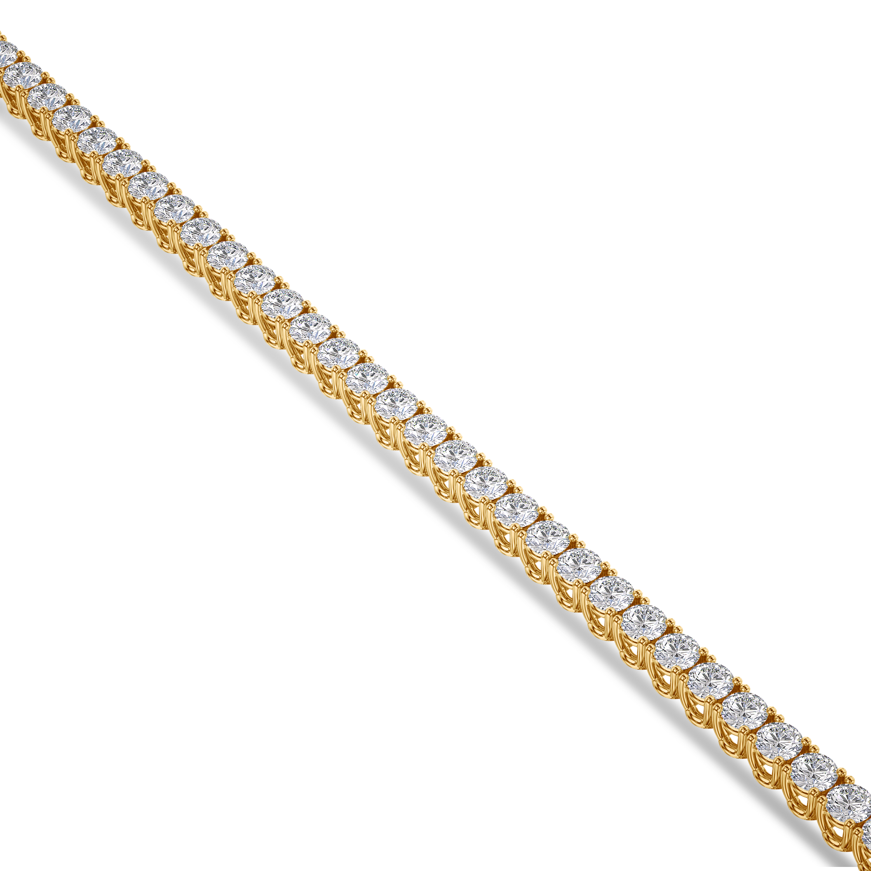 5.88 carat tennis bracelet in 18K yellow gold, EF color and SI clarity #gold_yellow