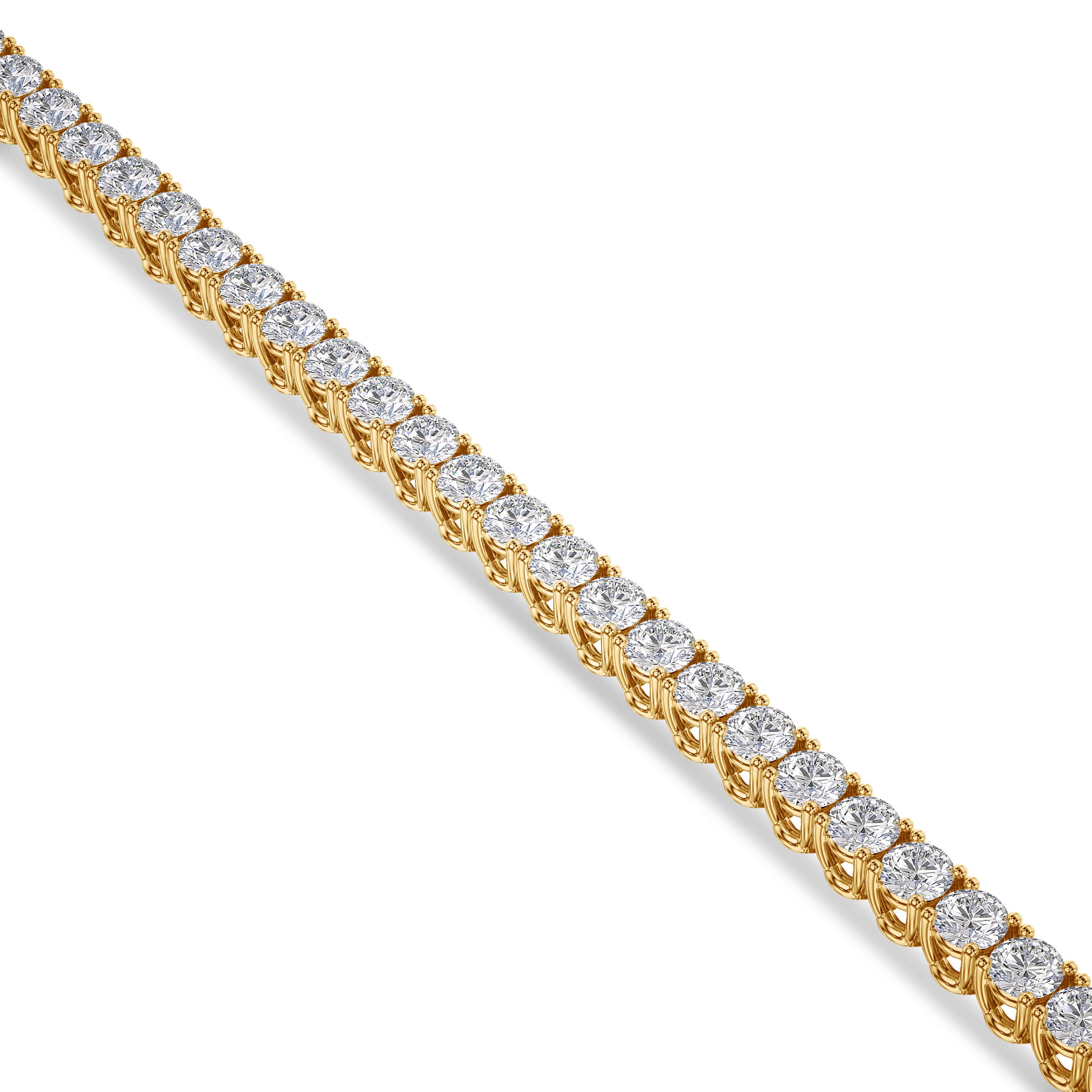 8.11 carat tennis bracelet in 18k yellow gold, EF color and VS-SI clarity #gold_yellow