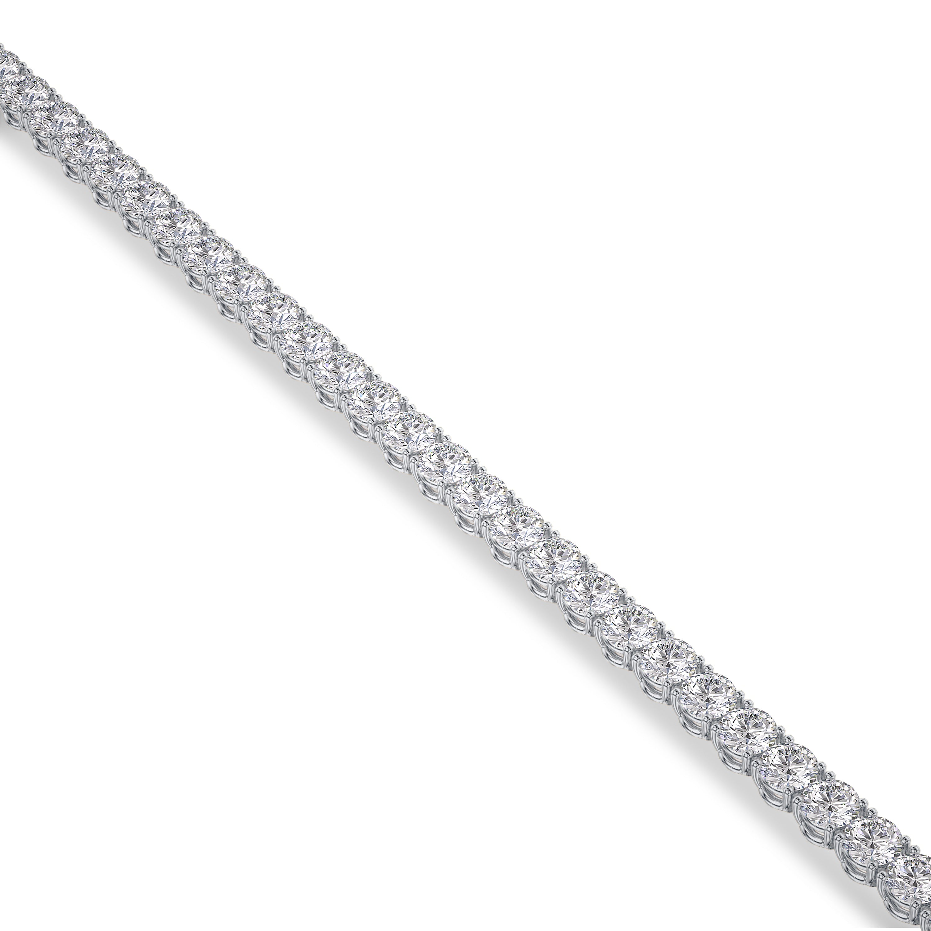 7.31 carat tennis bracelet in 18K Gold, FG color and SI clarity