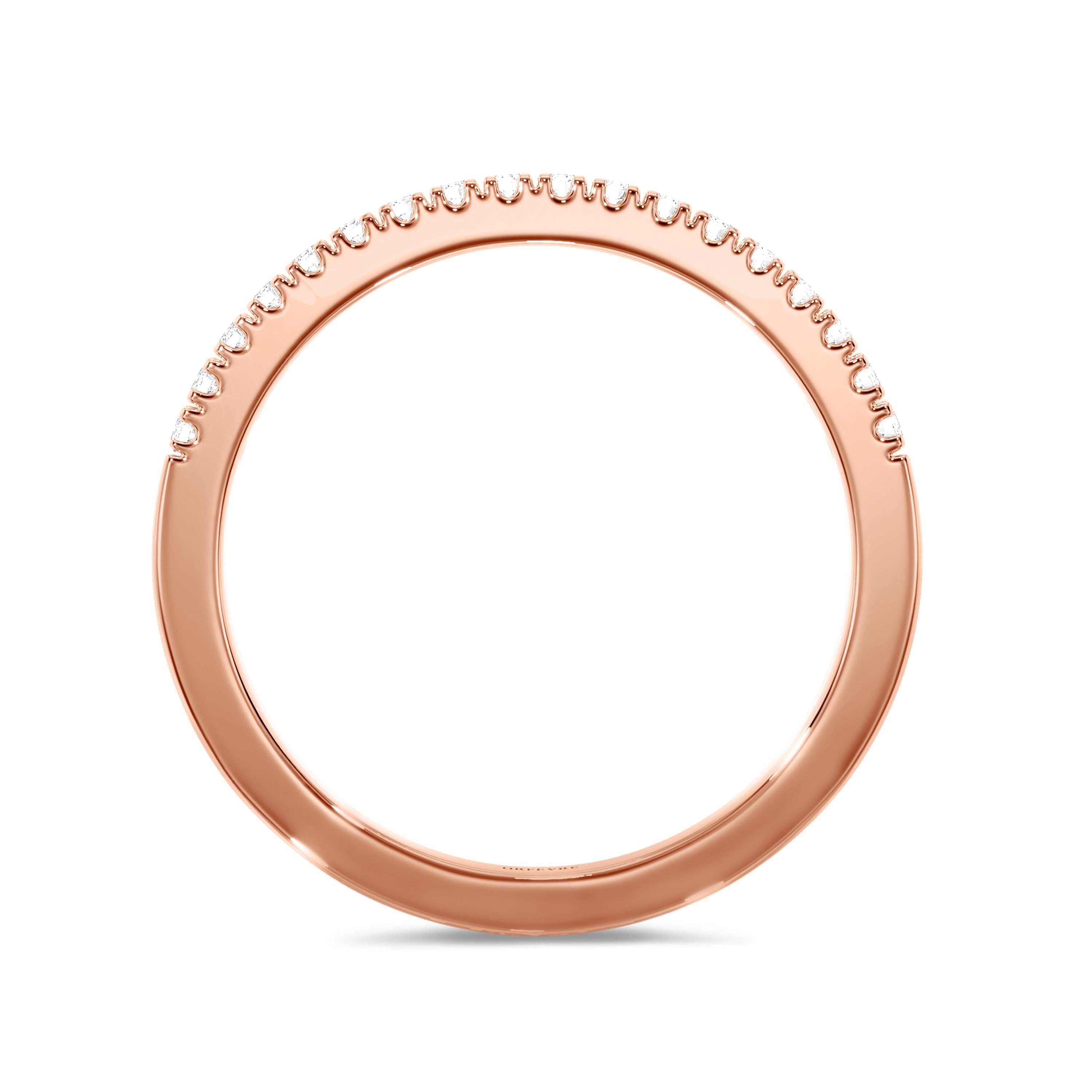 18k rose gold 0.18 carat half eternity band in FG color and SI clarity #gold_rose