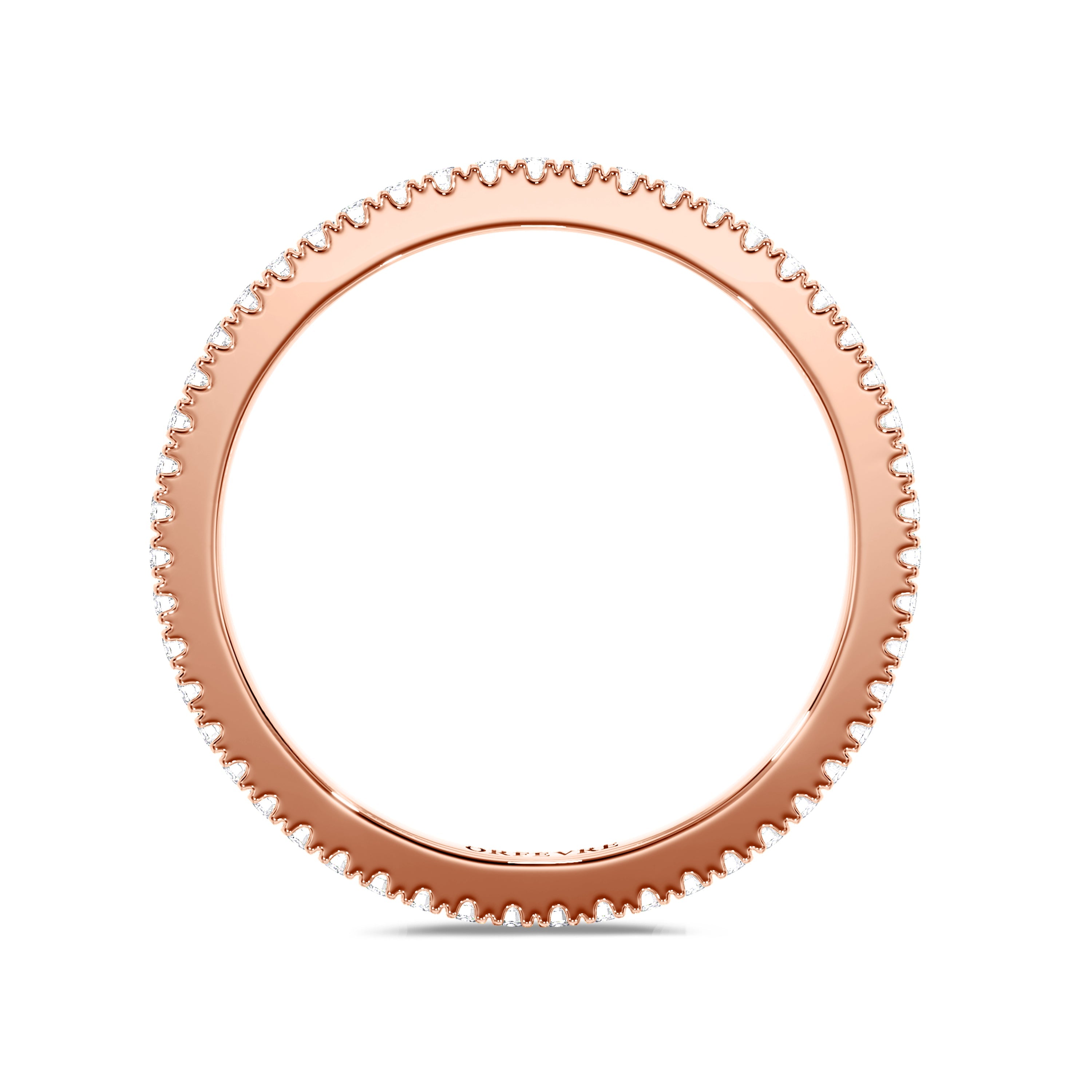 18k 0.38 carat round rose gold eternity band in FG color and SI clarity #gold_rose