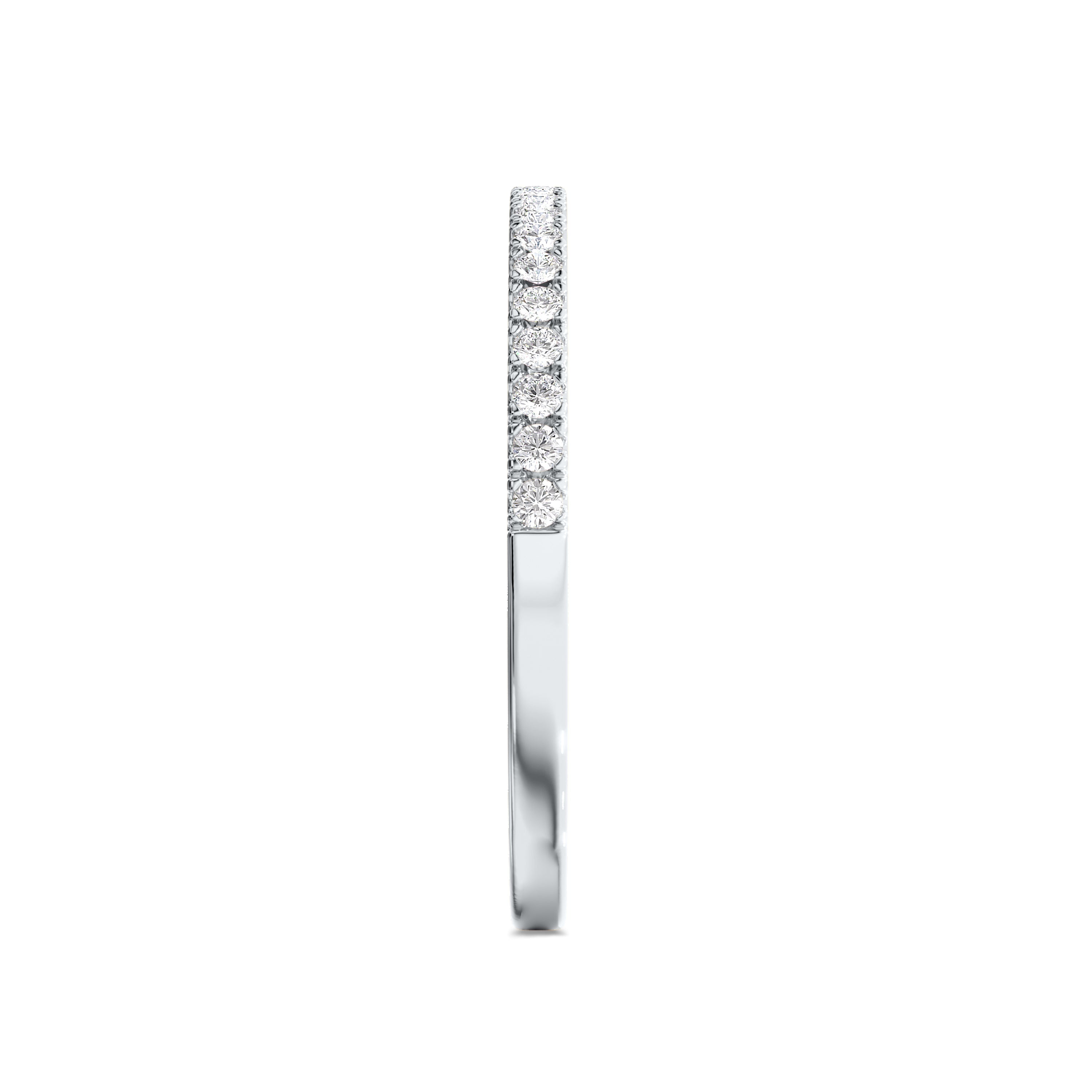 18k white gold 0.18 carat half eternity band in FG color and SI clarity #gold_white