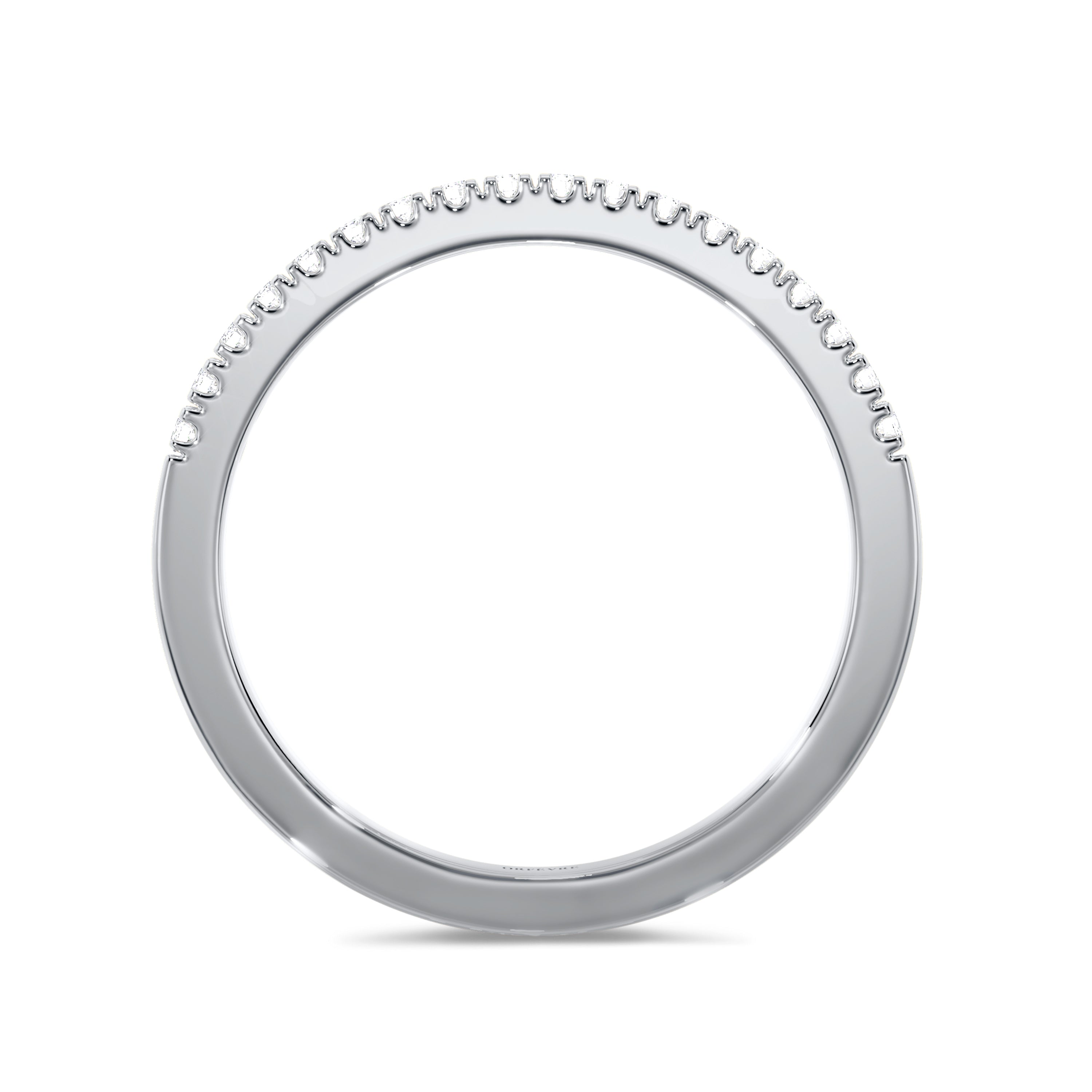 18k white gold 0.18 carat half eternity band in FG color and SI clarity #gold_white