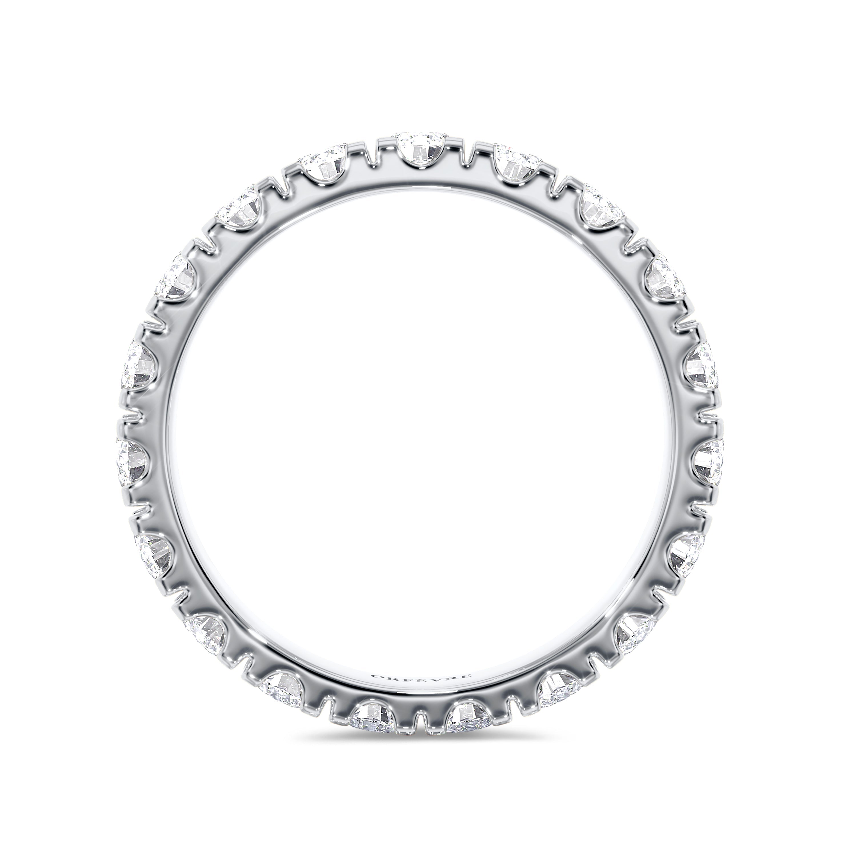 18K 1.90 carat round white gold eternity band in FG color and SI clarity #gold_white