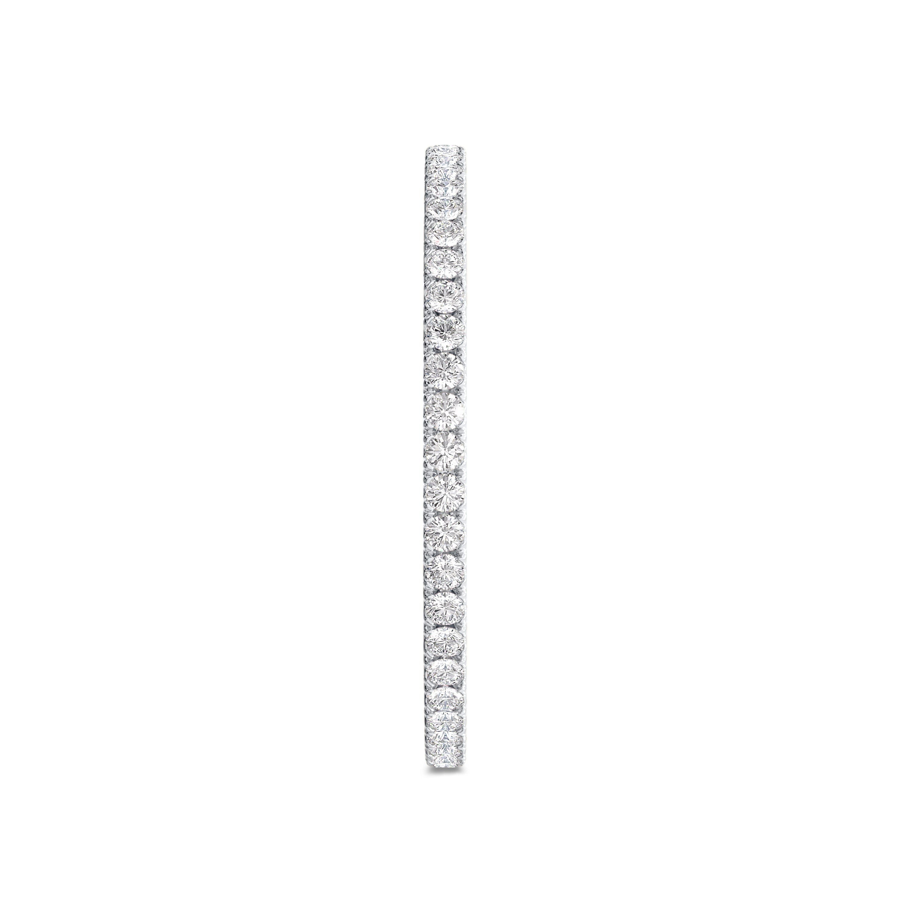 18k 0.38 carat round white gold eternity band in FG color and SI clarity #gold_white