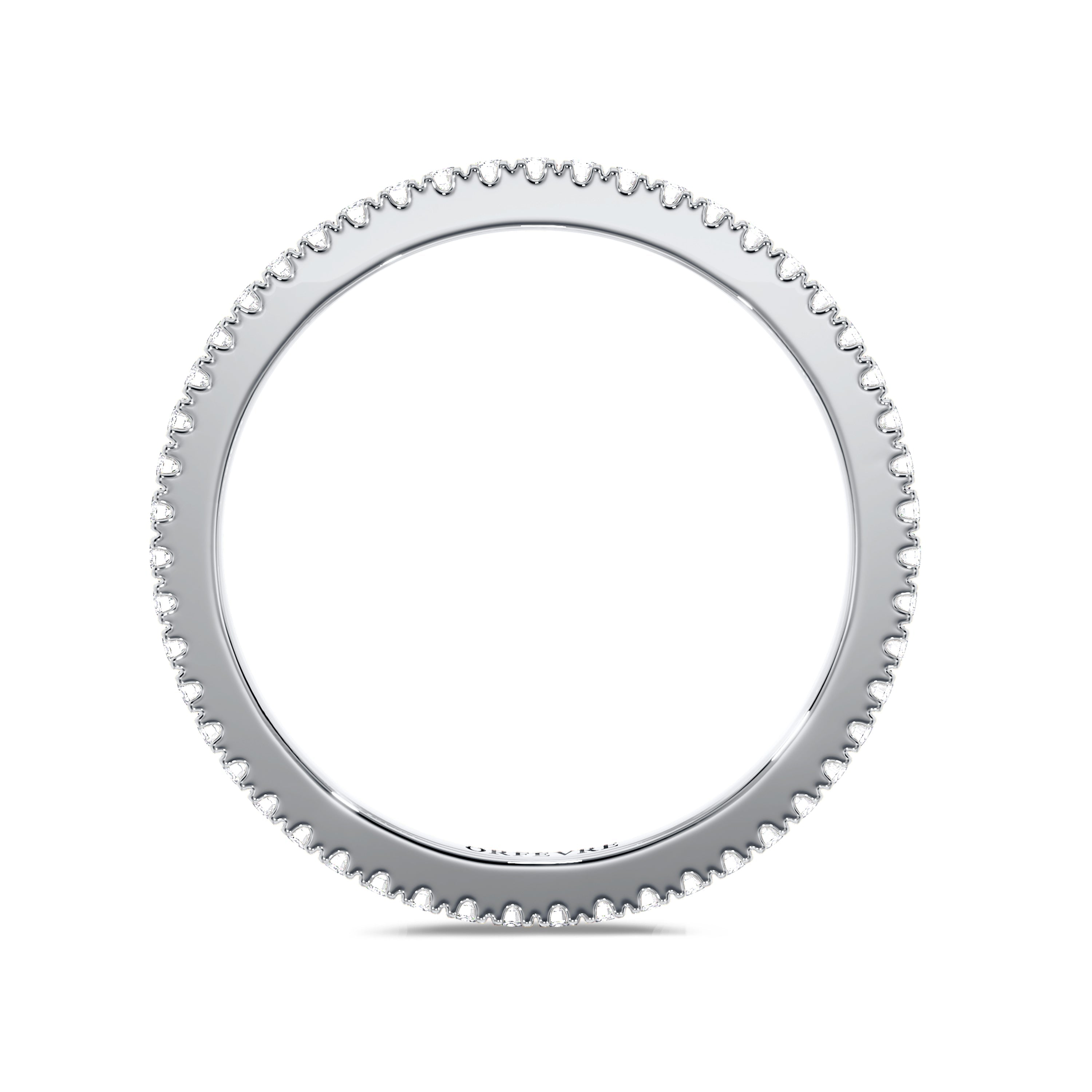 18k 0.38 carat round white gold eternity band in FG color and SI clarity #gold_white