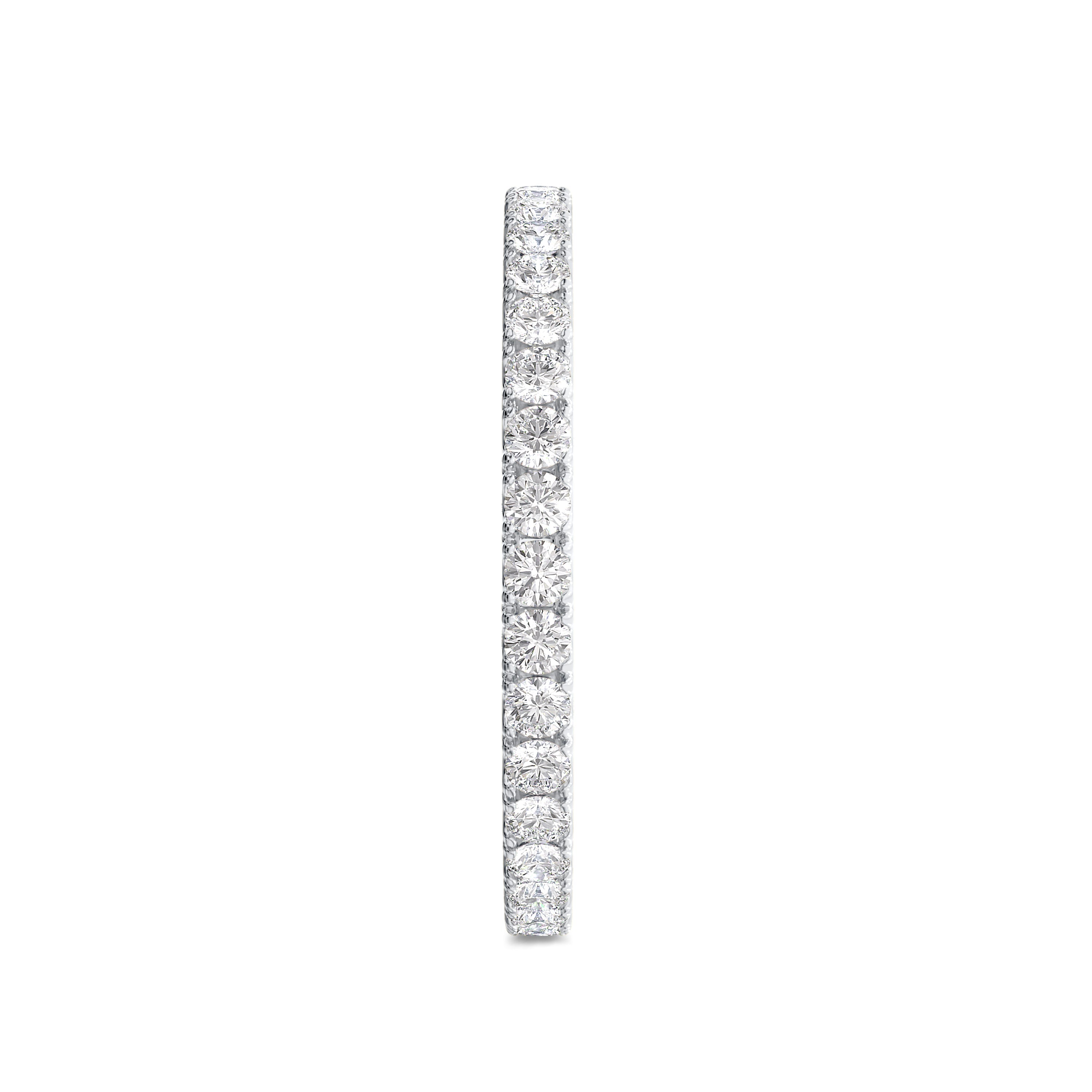 18k 0.75 round eternity white gold band in FG color and SI clarity #gold_white