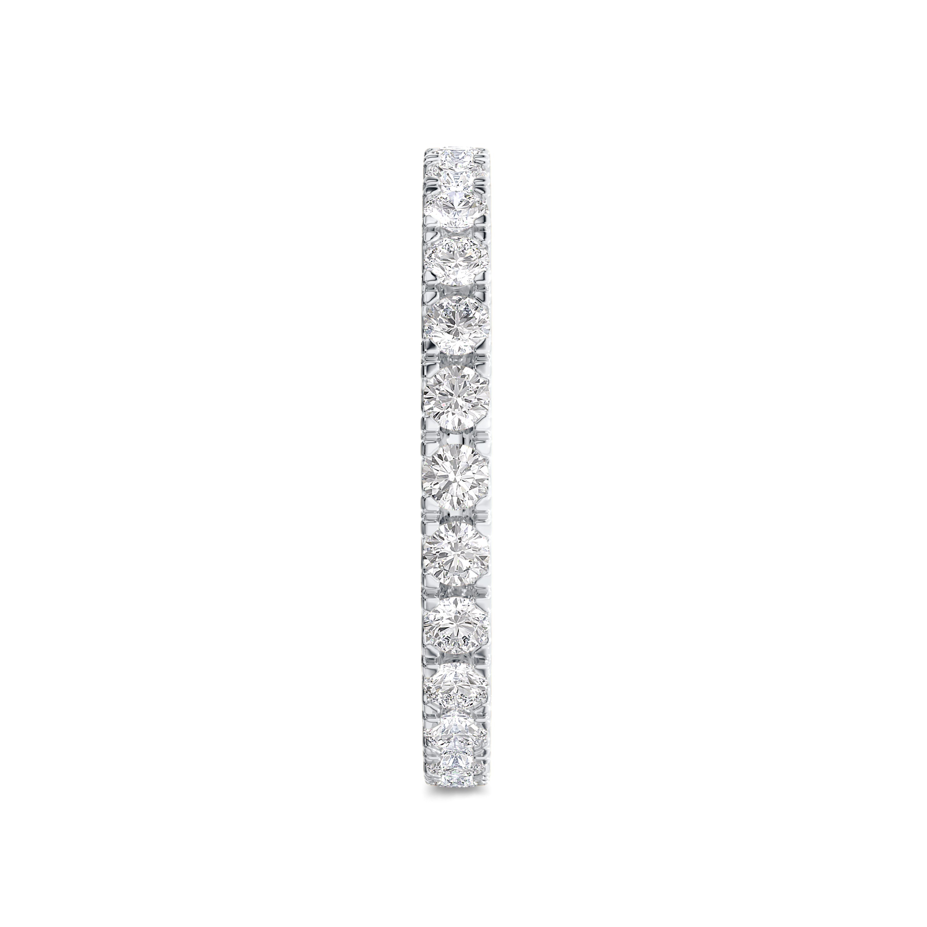 18K white gold 0.90 carat round eternity band in FG color and SI clarity #gold_white