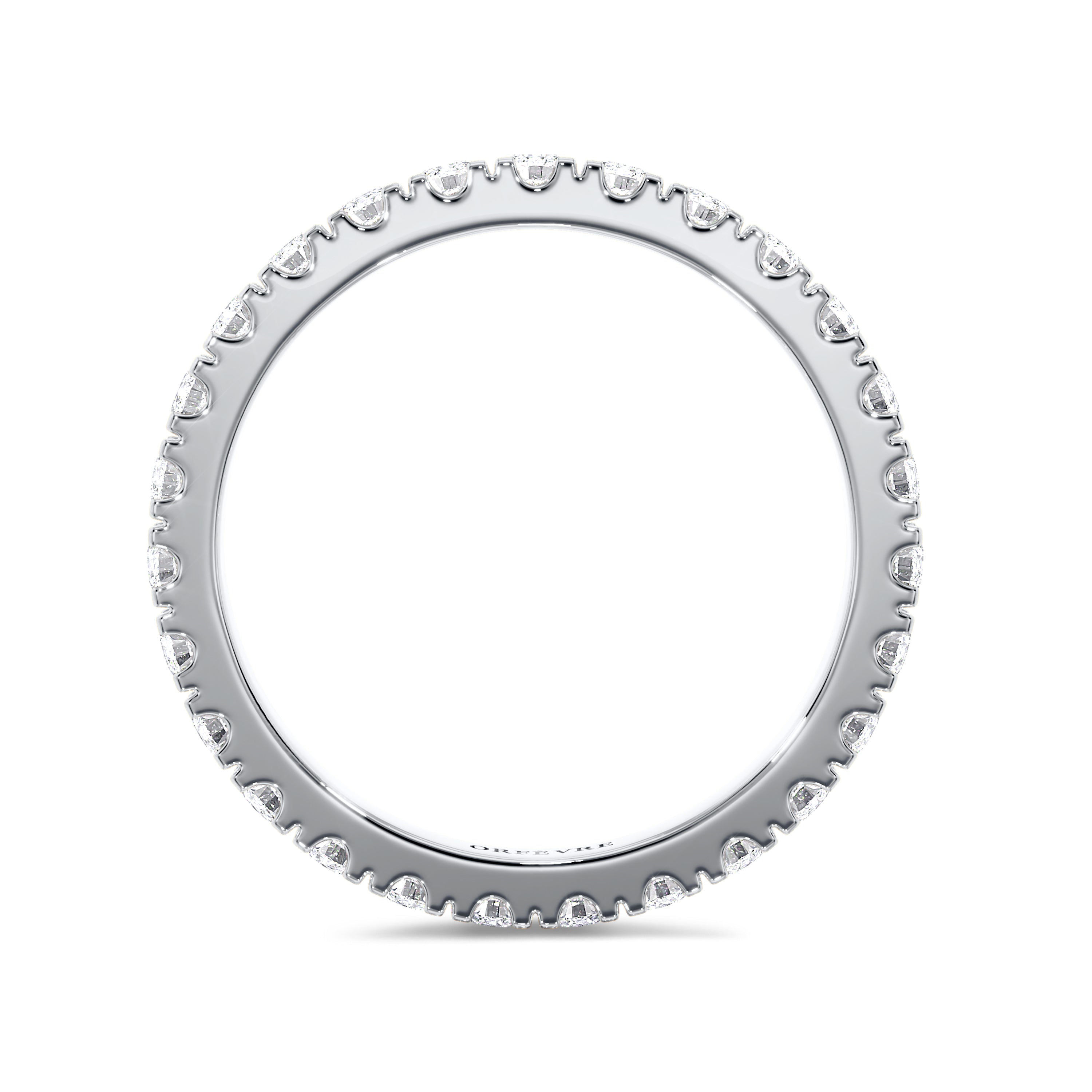 18k 0.75 round eternity white gold band in FG color and SI clarity #gold_white