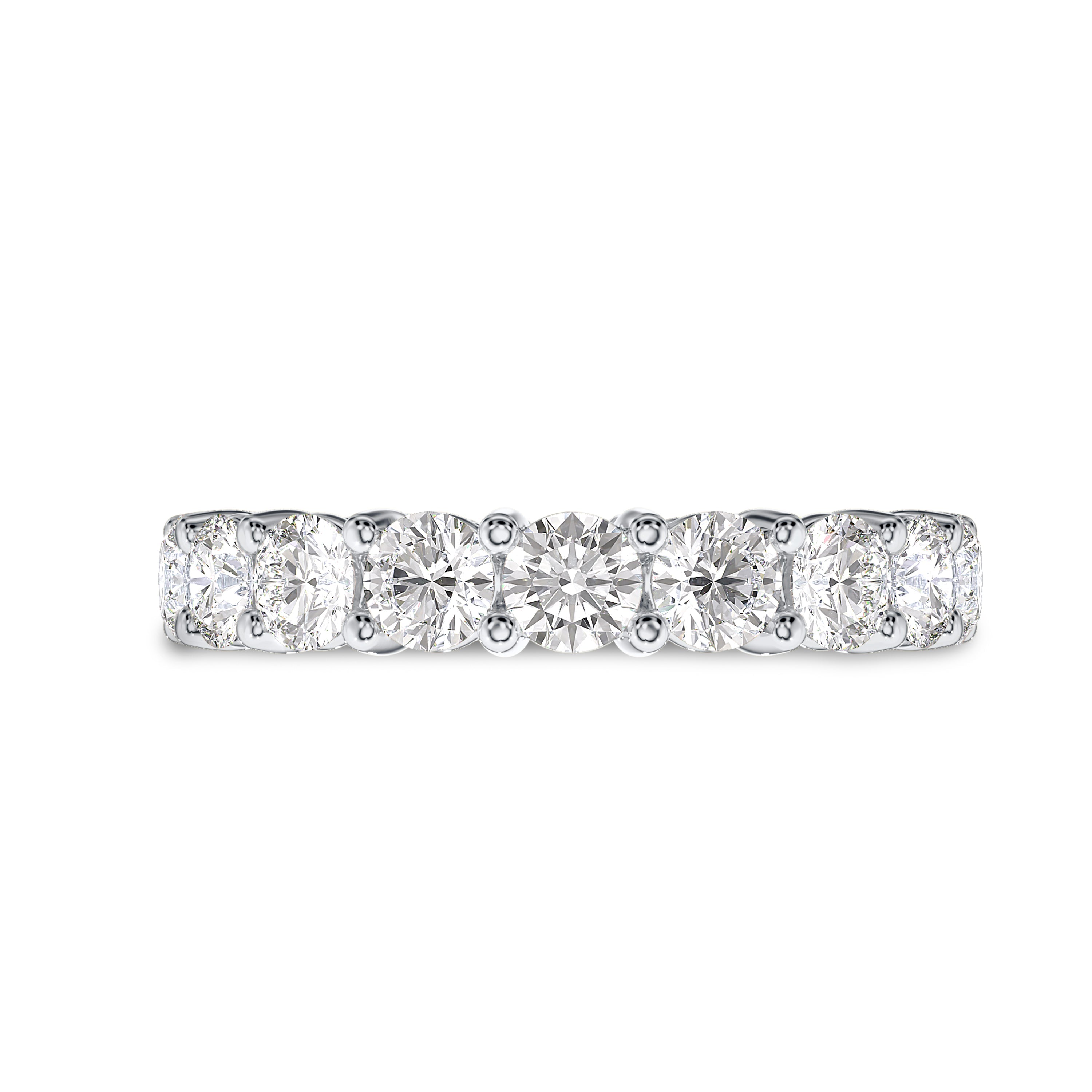 18K white gold brilliant full eternity band 3.66 carat, FG color and SI clarity #gold_white