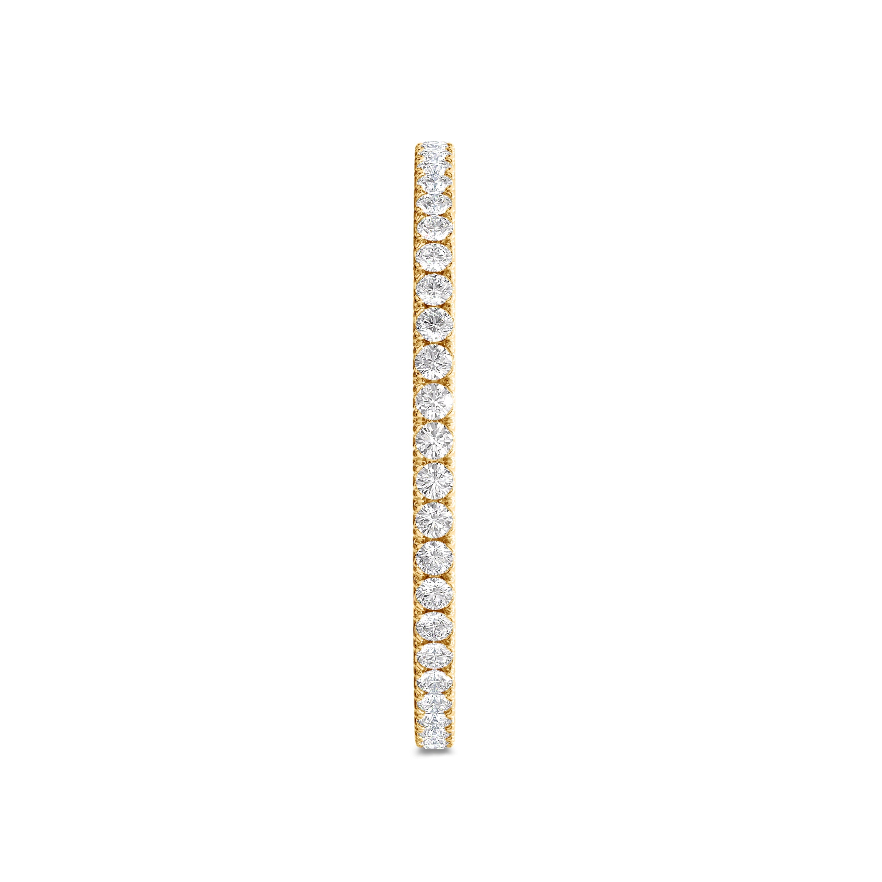 18k 0.38 carat round yelllow gold eternity band in FG color and SI clarity #gold_yellow