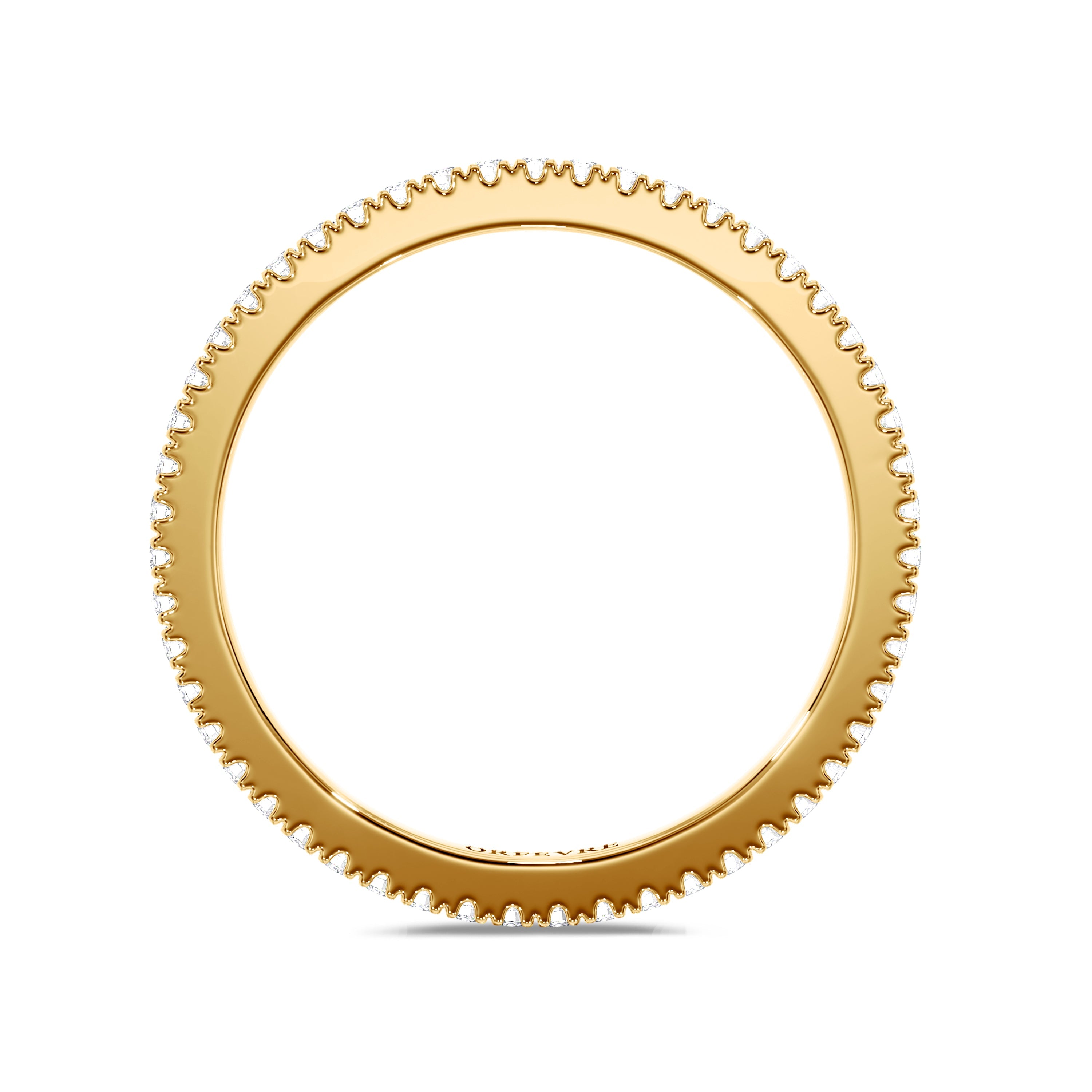 18k 0.38 carat round yelllow gold eternity band in FG color and SI clarity #gold_yellow