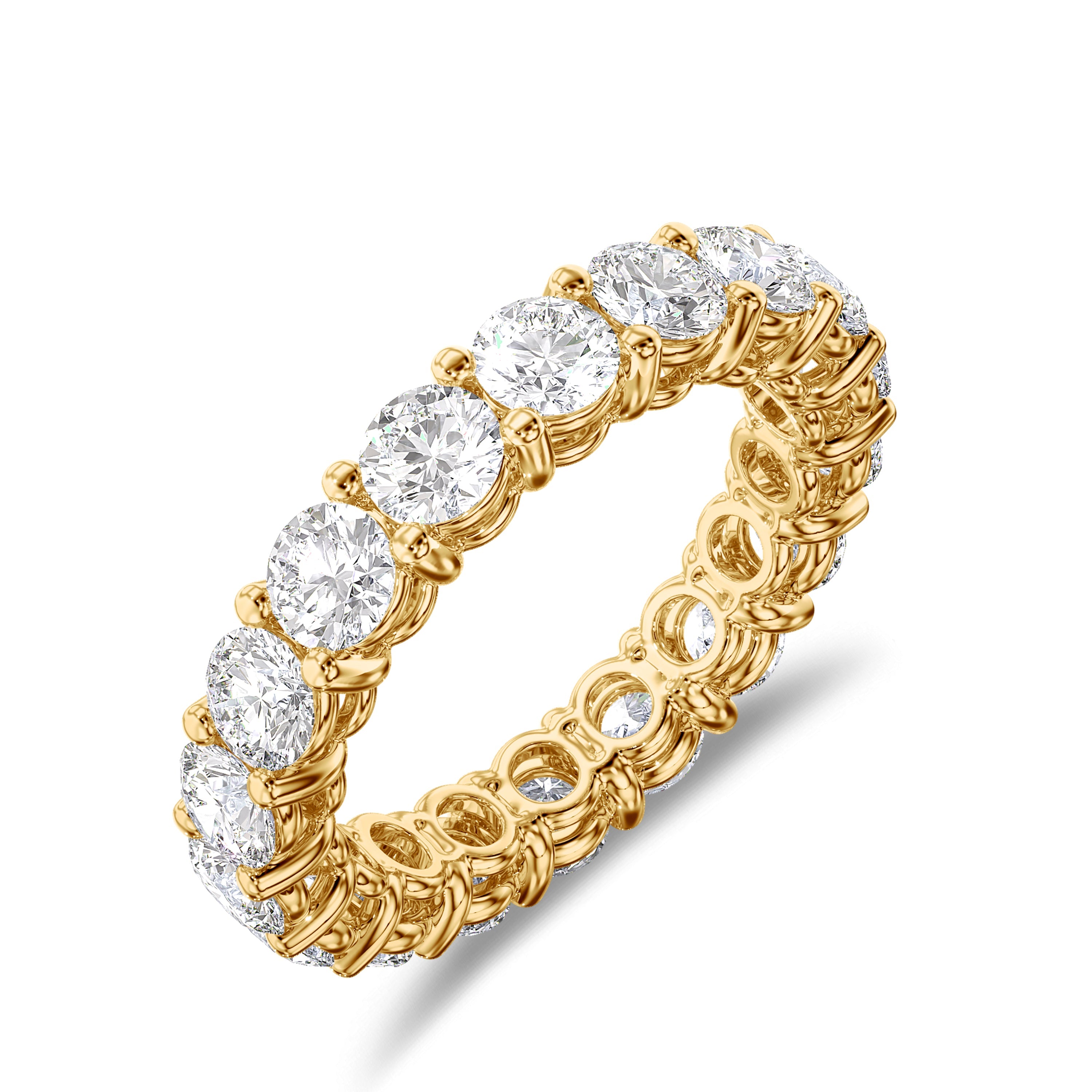 18K white gold brilliant full eternity band 3.66 carat, FG color and SI clarity #gold_yellow