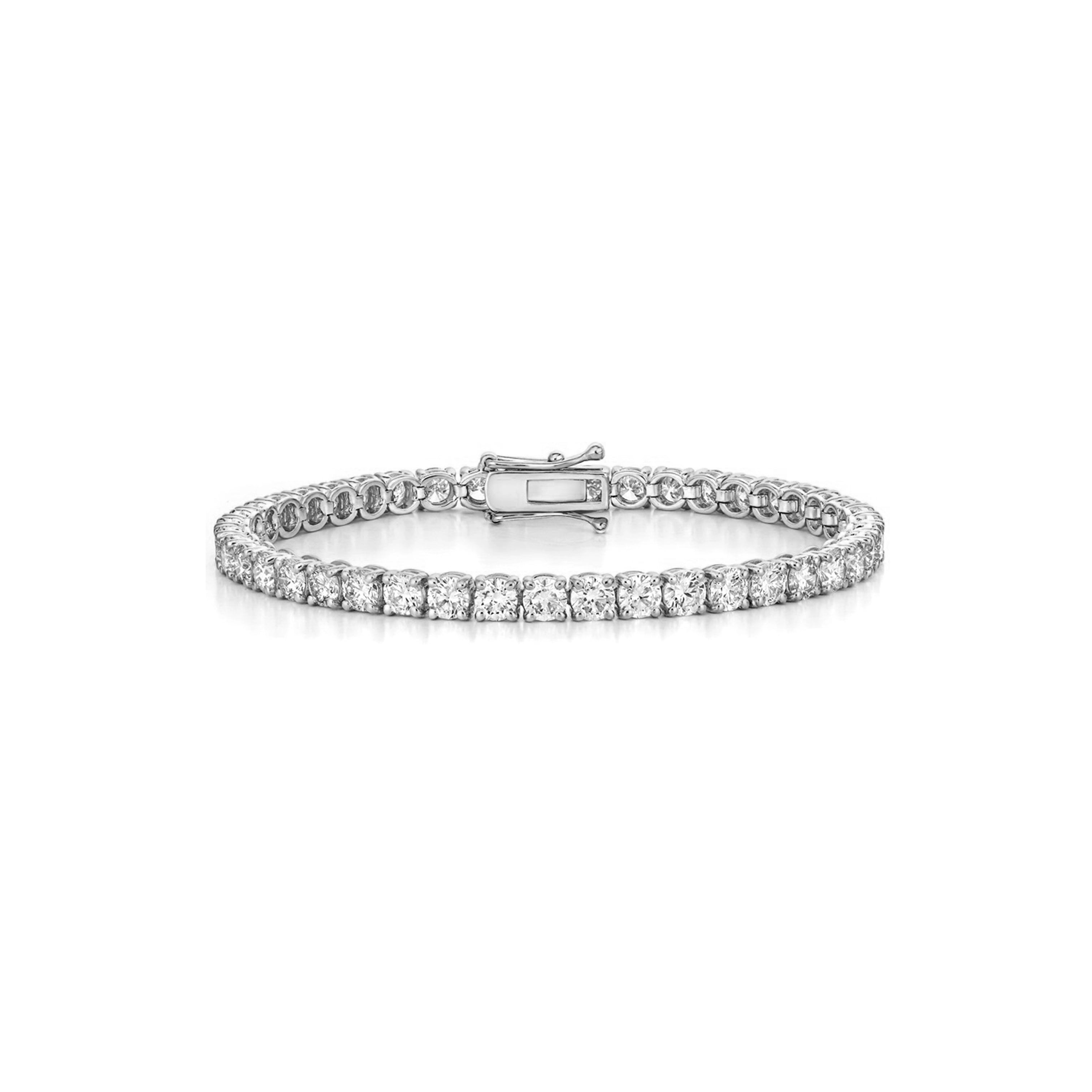 5 Carat Lab Grown Tennis Bracelet, EF Color, VVS-VS Clarity, 18k white gold 