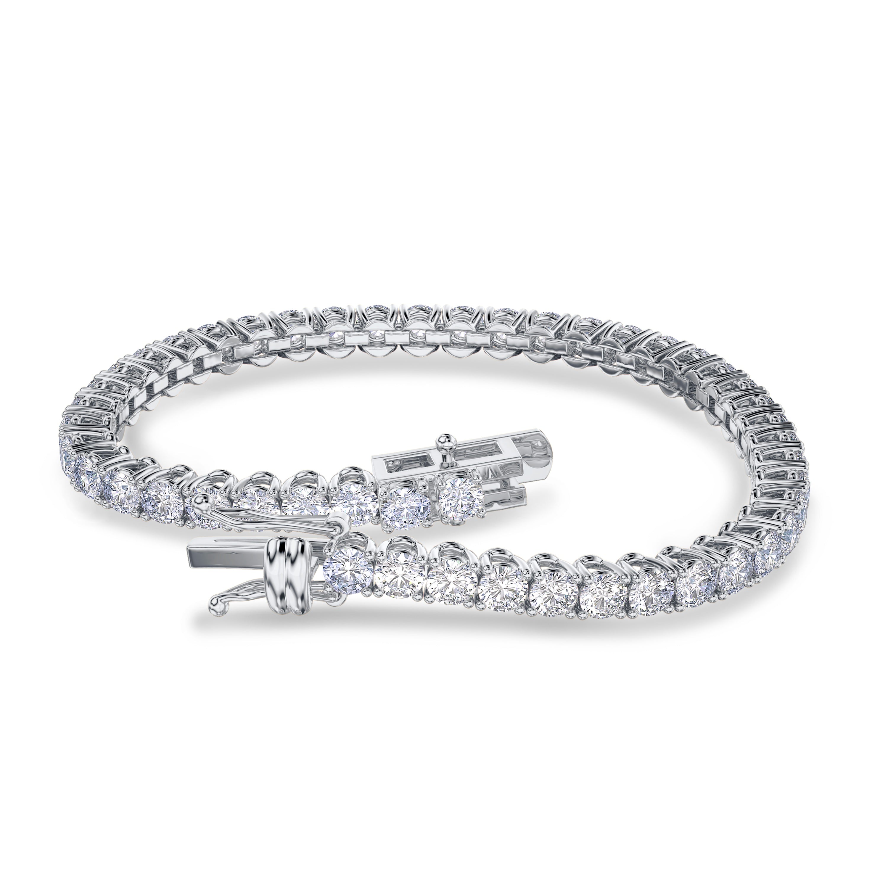 17.83 carat tennis bracelet, 18k gold, G-H color, SI clarity