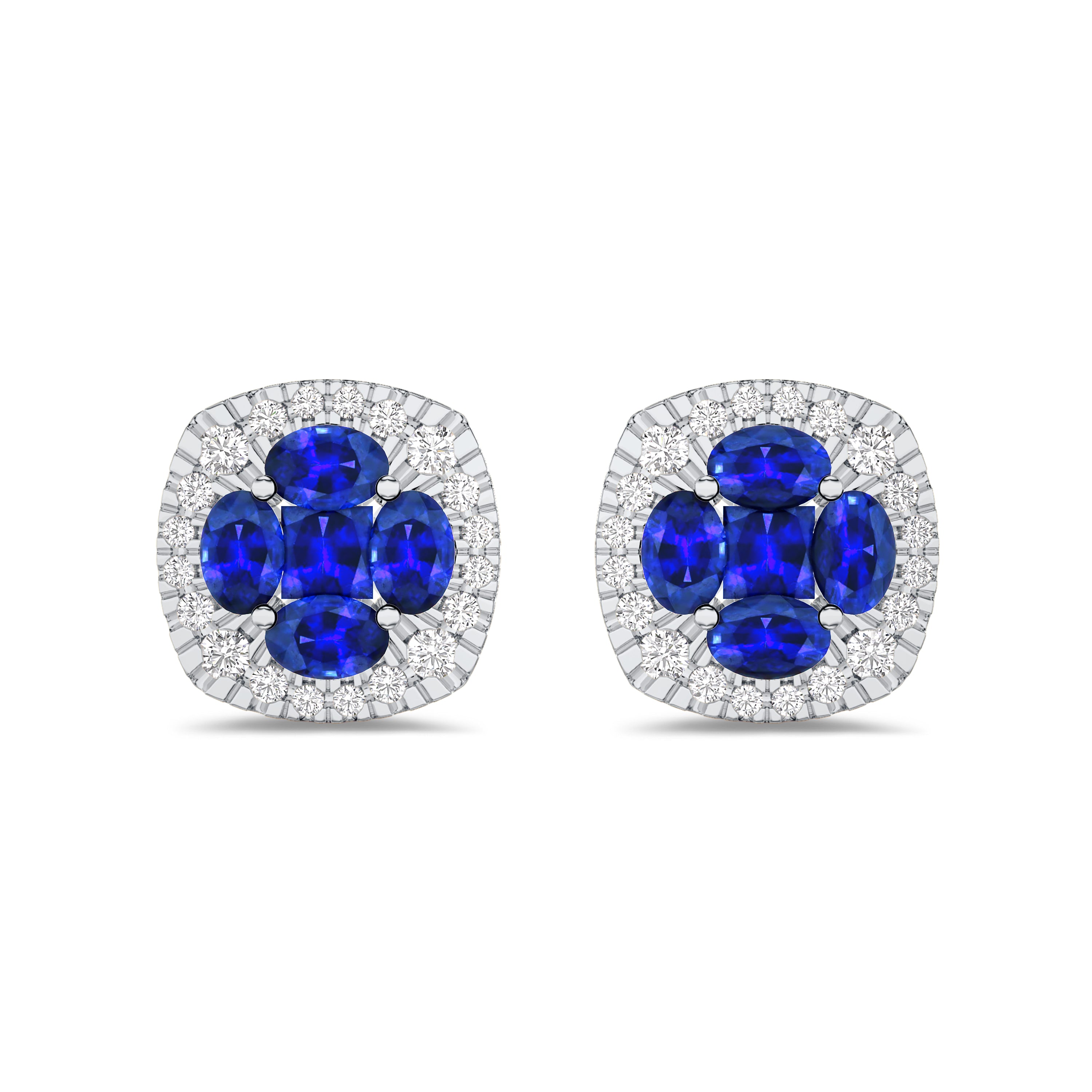 Diamond and Sapphire Symphony Studs