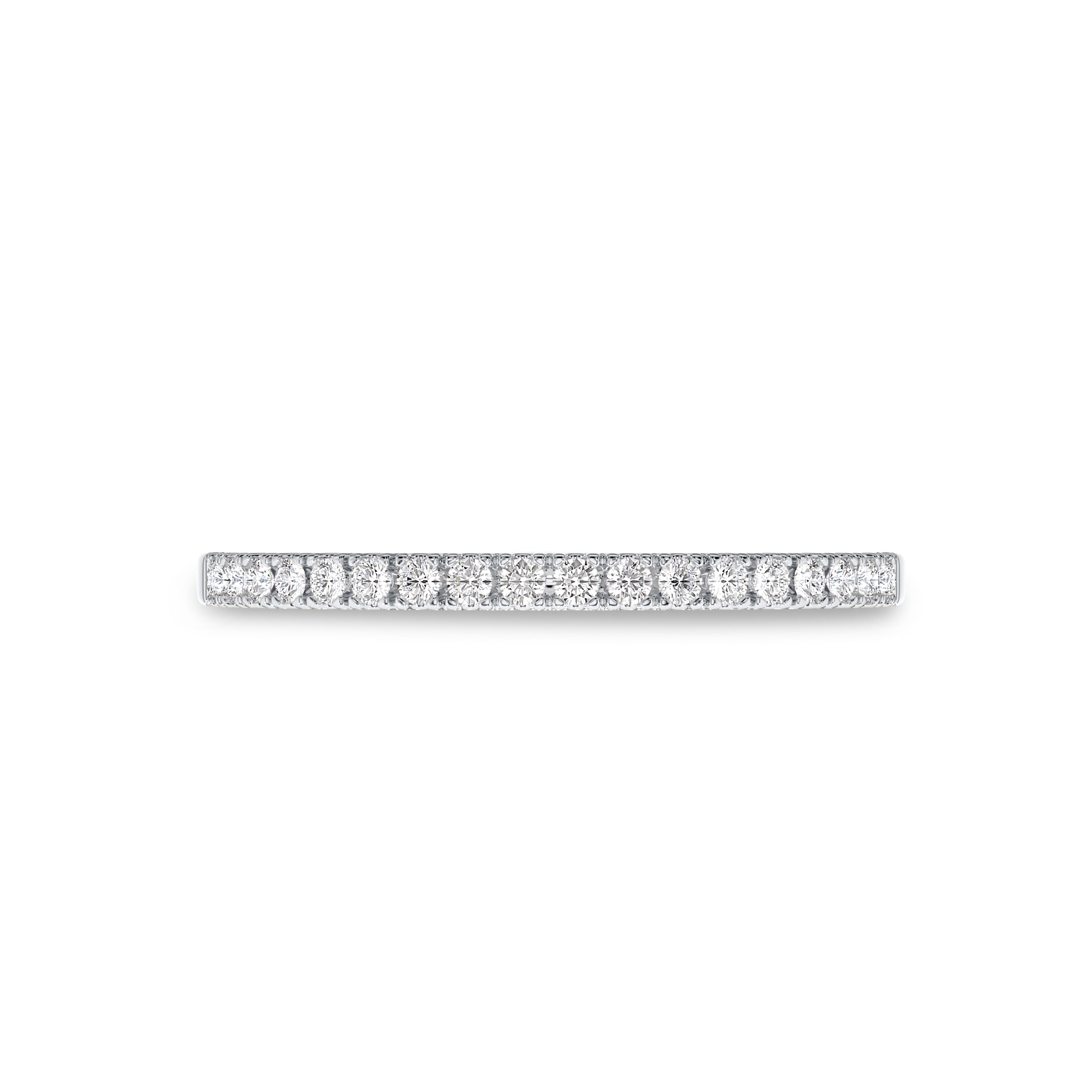 18k white gold 0.18 carat half eternity band in FG color and SI clarity #gold_white