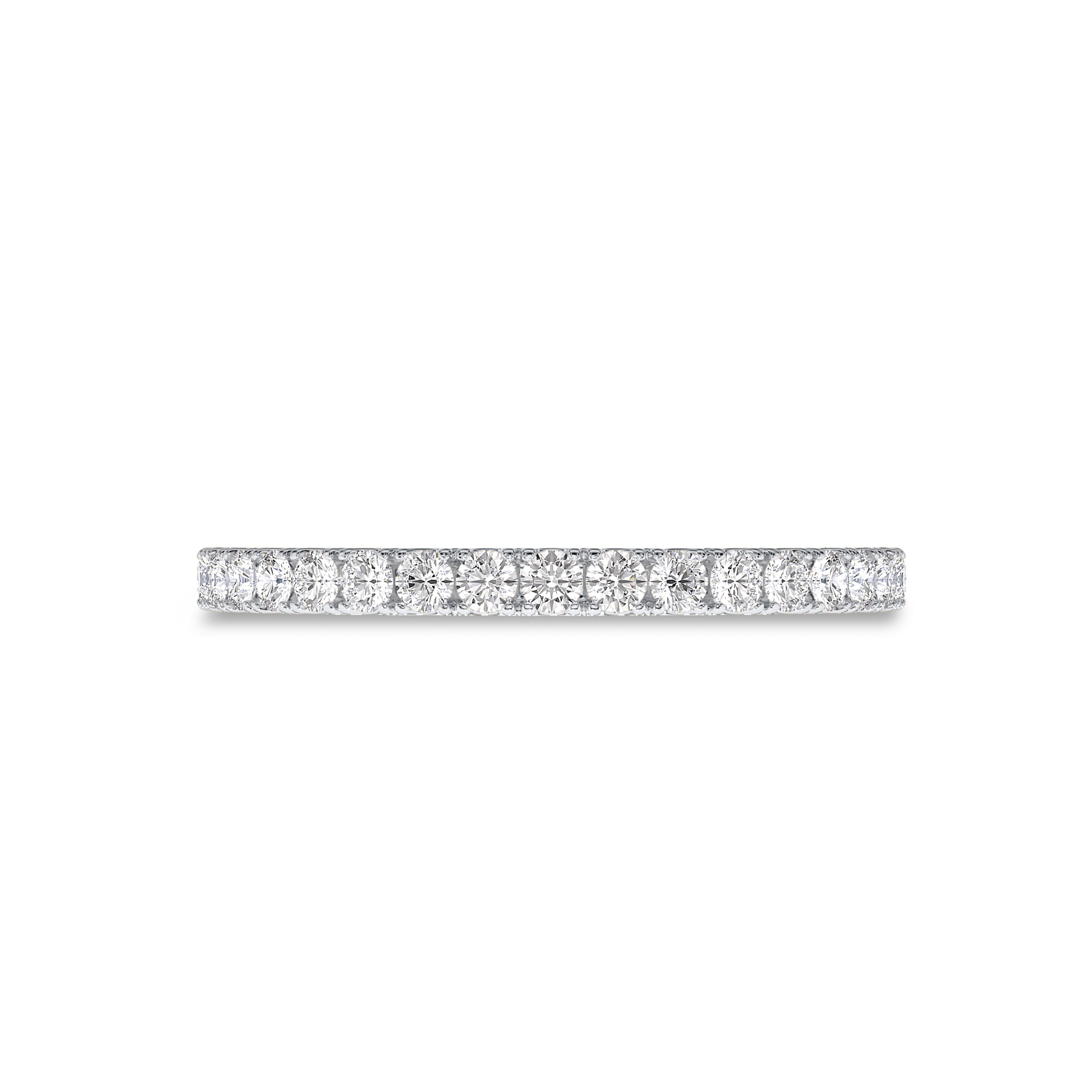 18k 0.75 round eternity white gold band in FG color and SI clarity #gold_white 