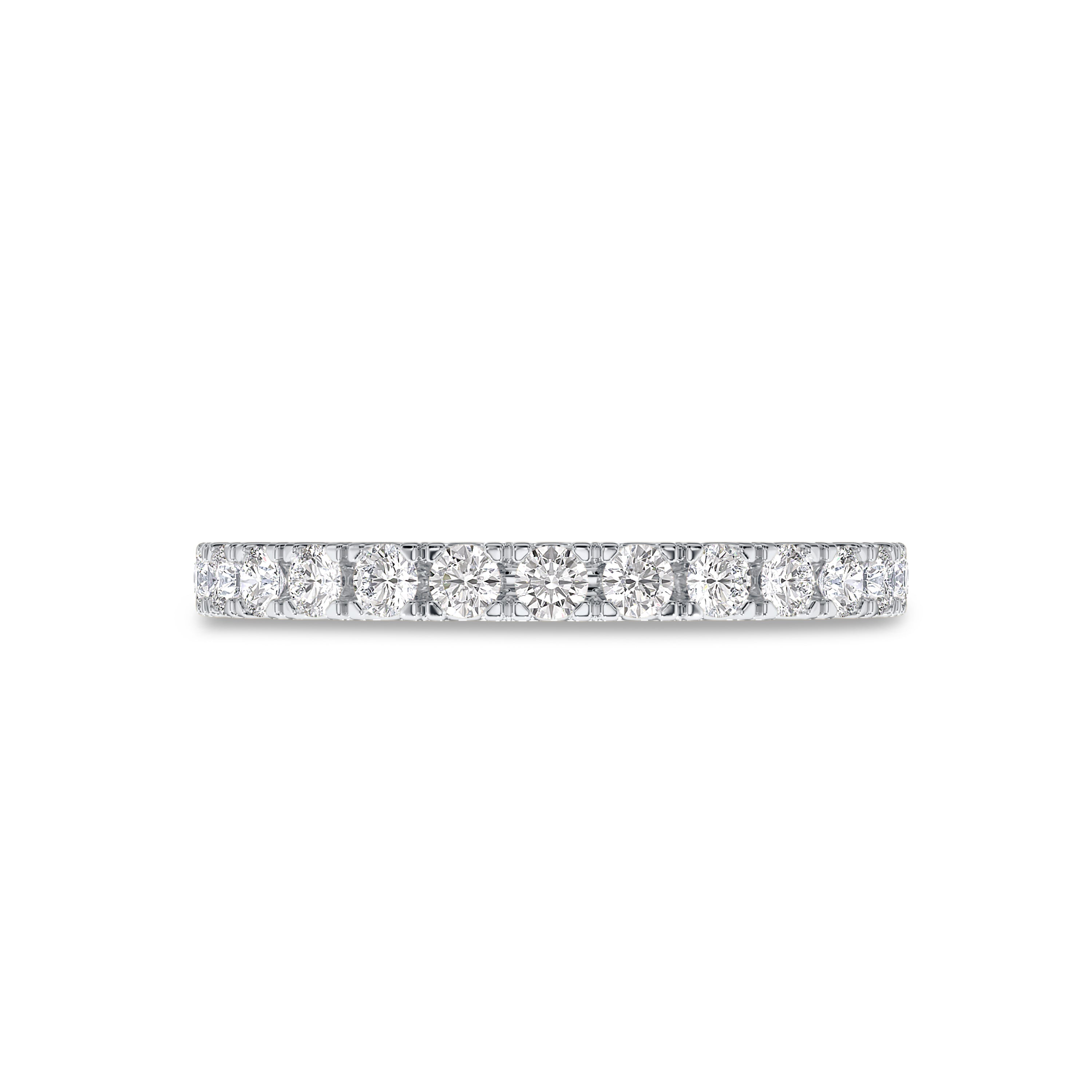18K white gold 0.90 carat round eternity band in FG color and SI clarity #gold_white 