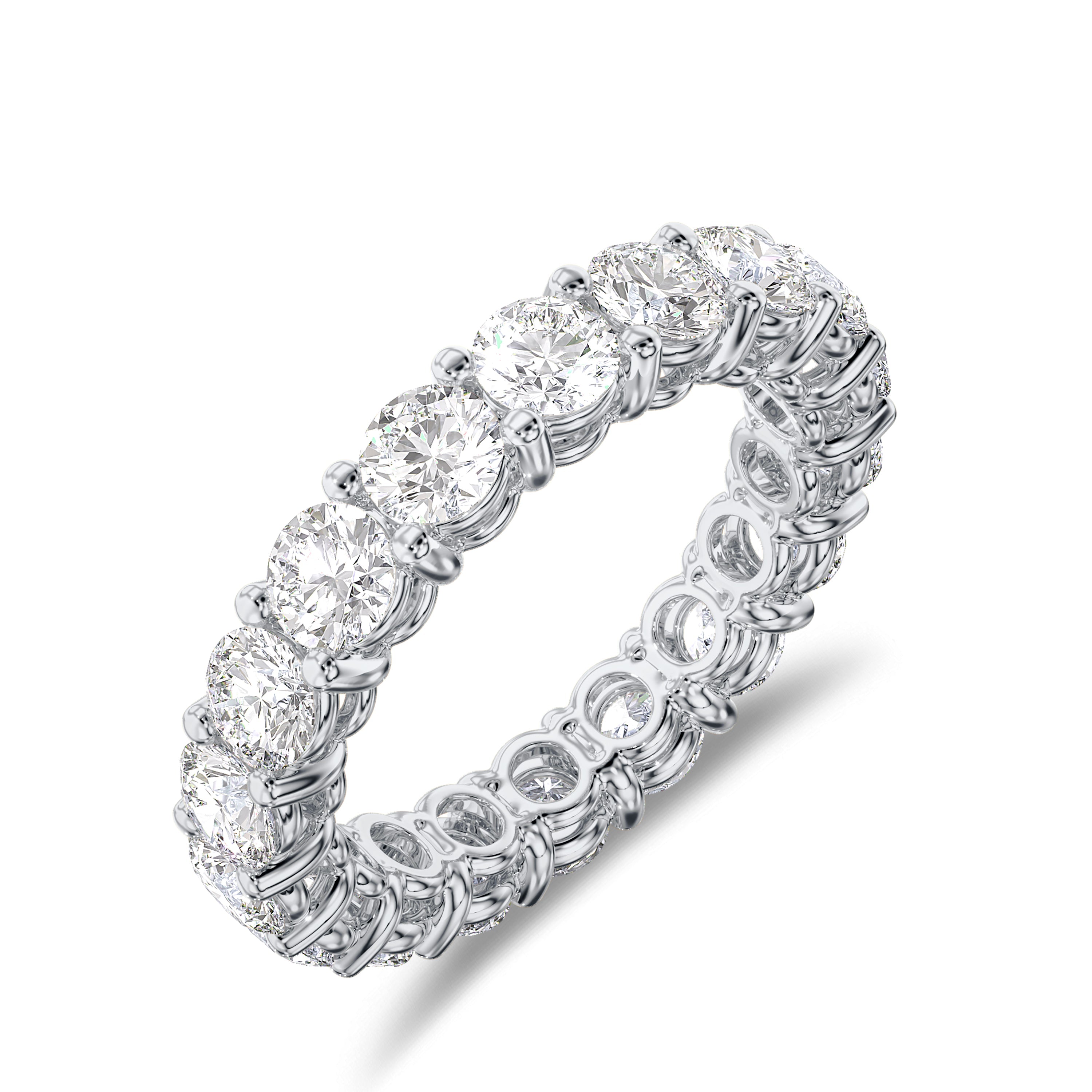 18K white gold brilliant full eternity band 3.66 carat, FG color and SI clarity #gold_white