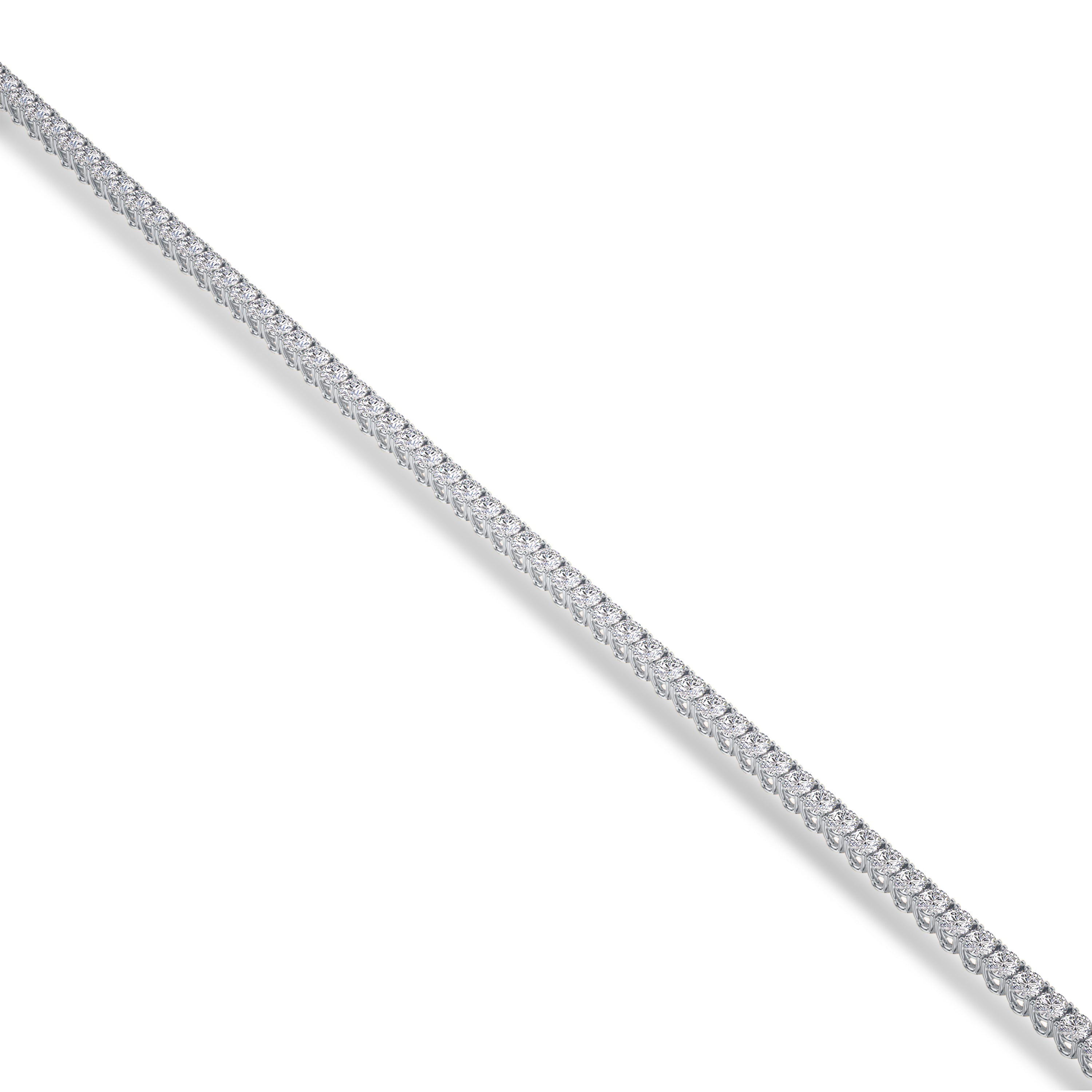 1.80 Carat white gold tennis bracelet in FG color and SI clarity